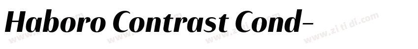 Haboro Contrast Cond字体转换